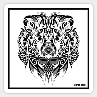 big little lion ecopop pattern in the wild Sticker